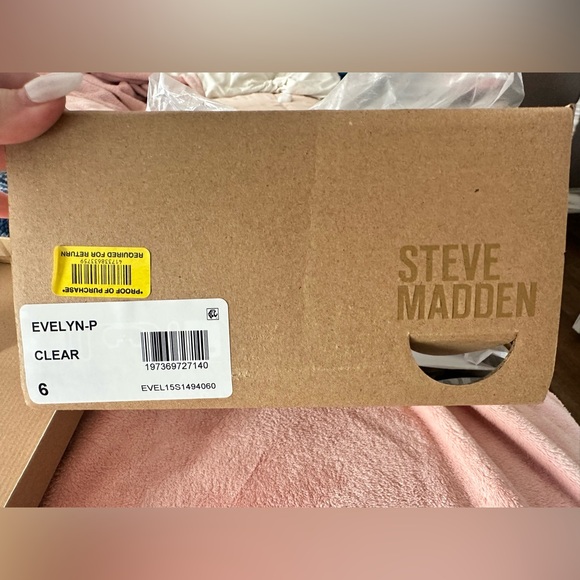 Steve Madden Thrive Pearl Clear Heels | size 6 - Picture 5 of 6